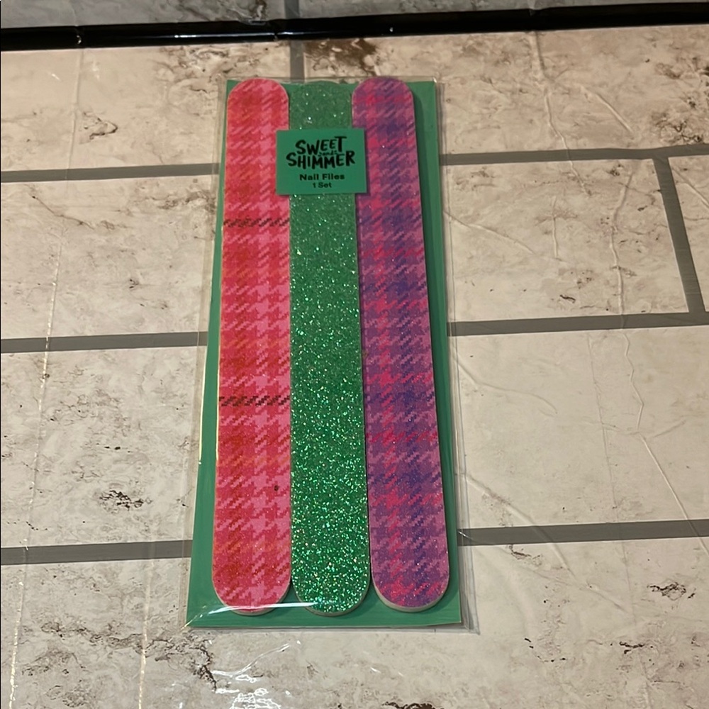 Nail Files -  1-Set Pink, Green, and Purple